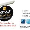 Realty ONE Group Business Card BACK sample: Yard Sign
*Custom with your Phone number or website in the sign
plenty of room for logos and more.
