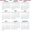 4" x 9" Magnet Calendar #3
Patriotic Red, White & Blue