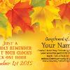 #270 Fall Back Time Change - 

Offered as Regular 4” x 6”
or Jumbo 8½” x 5½” 