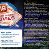#566
2018 Outdoor Summer Movies
In And Around Denver.
FRONT

This postcard design is NOT AVAILABLE in a 4”x6” Layout
