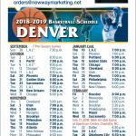 2018 Nuggets Basketball Schedule